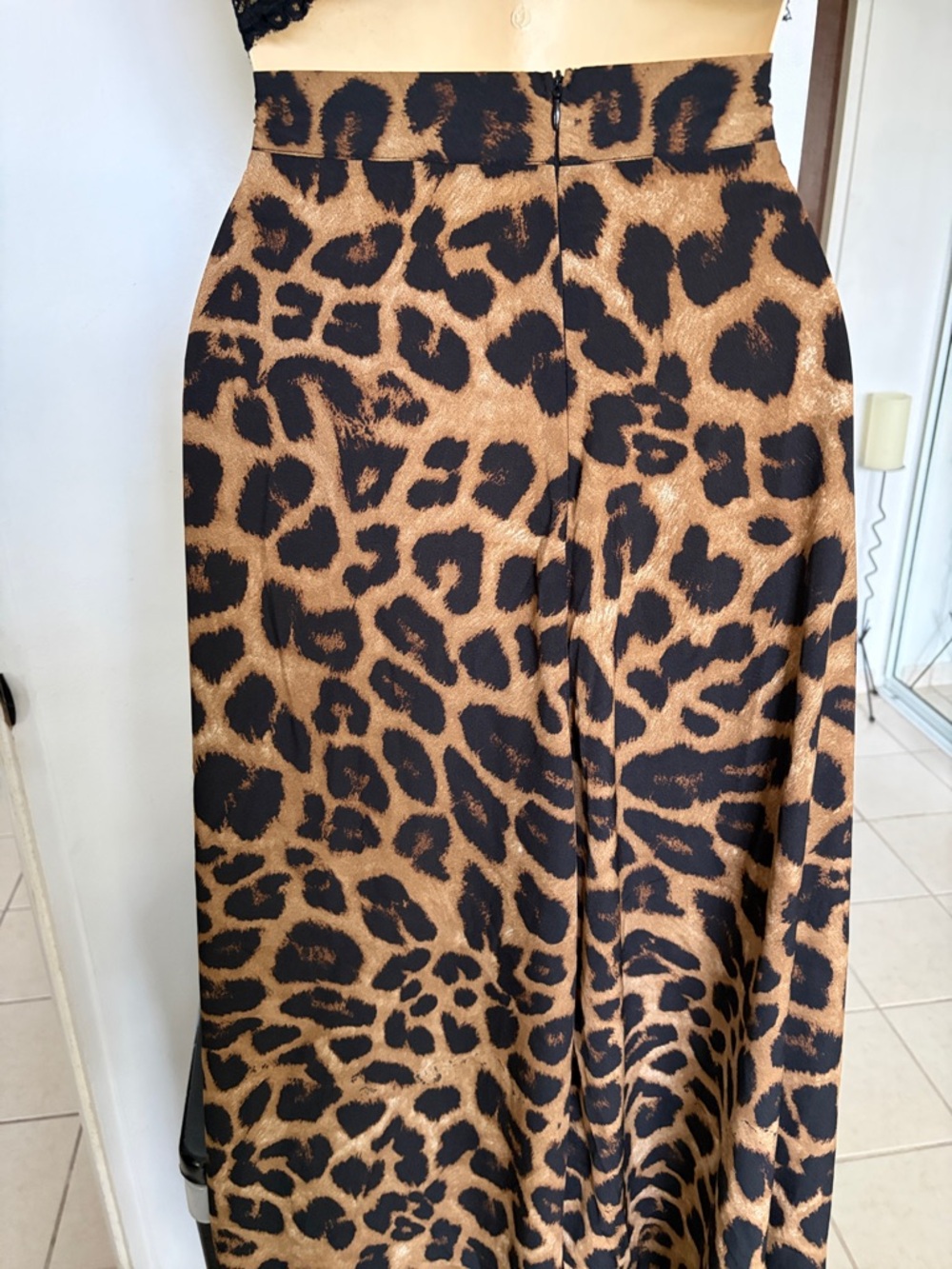 SHEIN Brown & Black Leopard Print Wide Leg Jumpsuit - Picture 5 of 8
